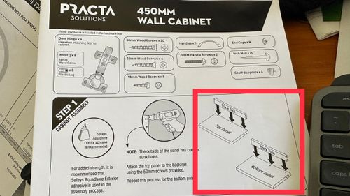 450mm Wall Cabinet Step 1