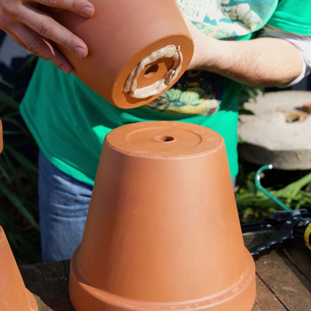 Step 2 Glue pots together with landscape construction adhesive.jpg