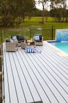 Timber-free deck with steel frame