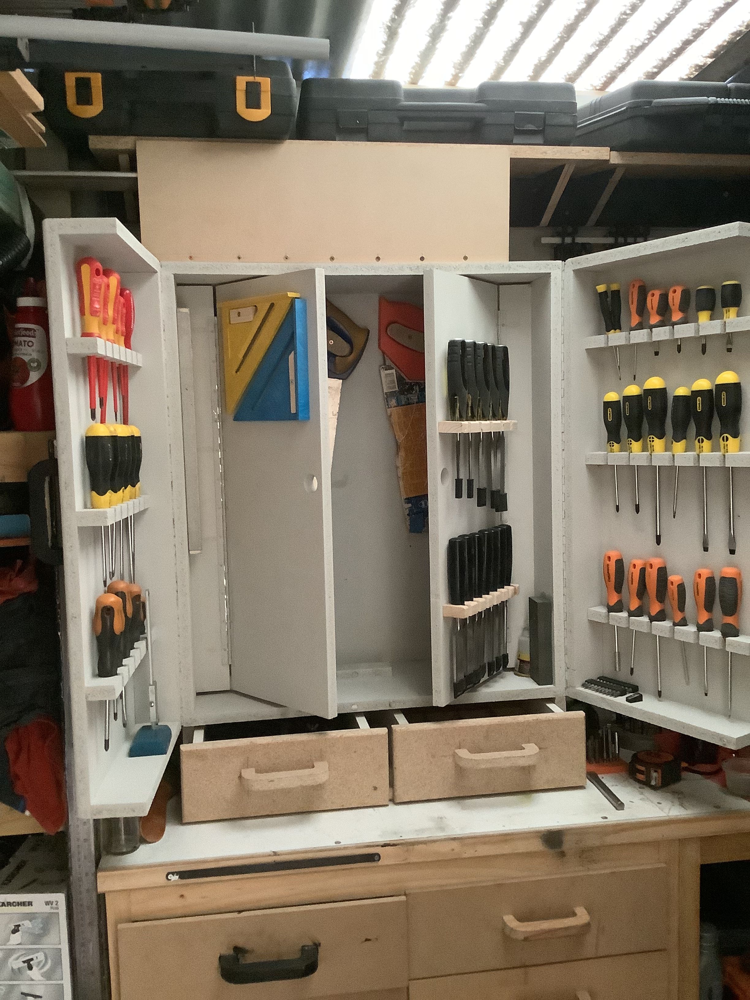 Space-Saving Tool Cabinet