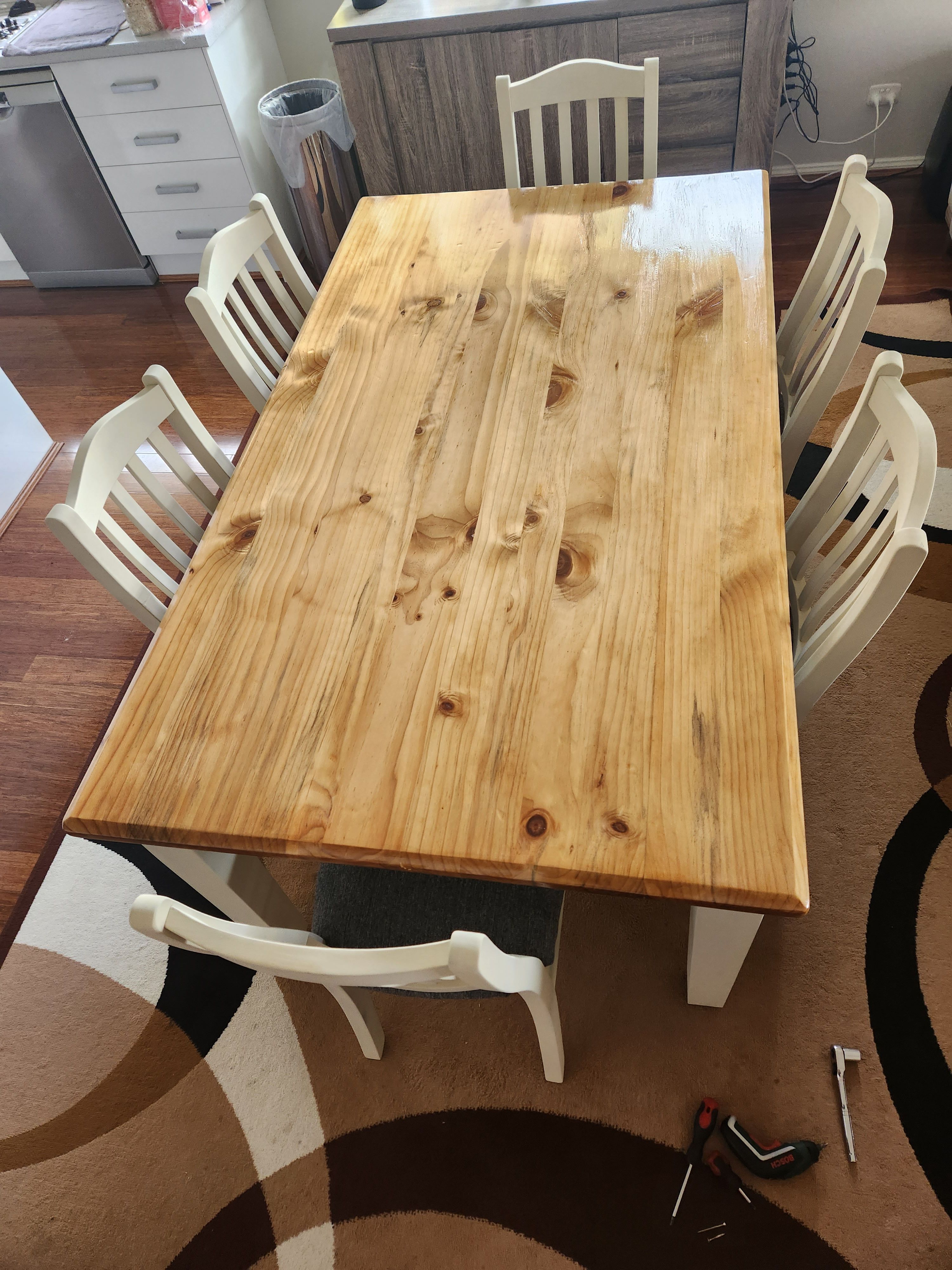 Upcycled wood dining table & chairs | Bunnings Workshop community