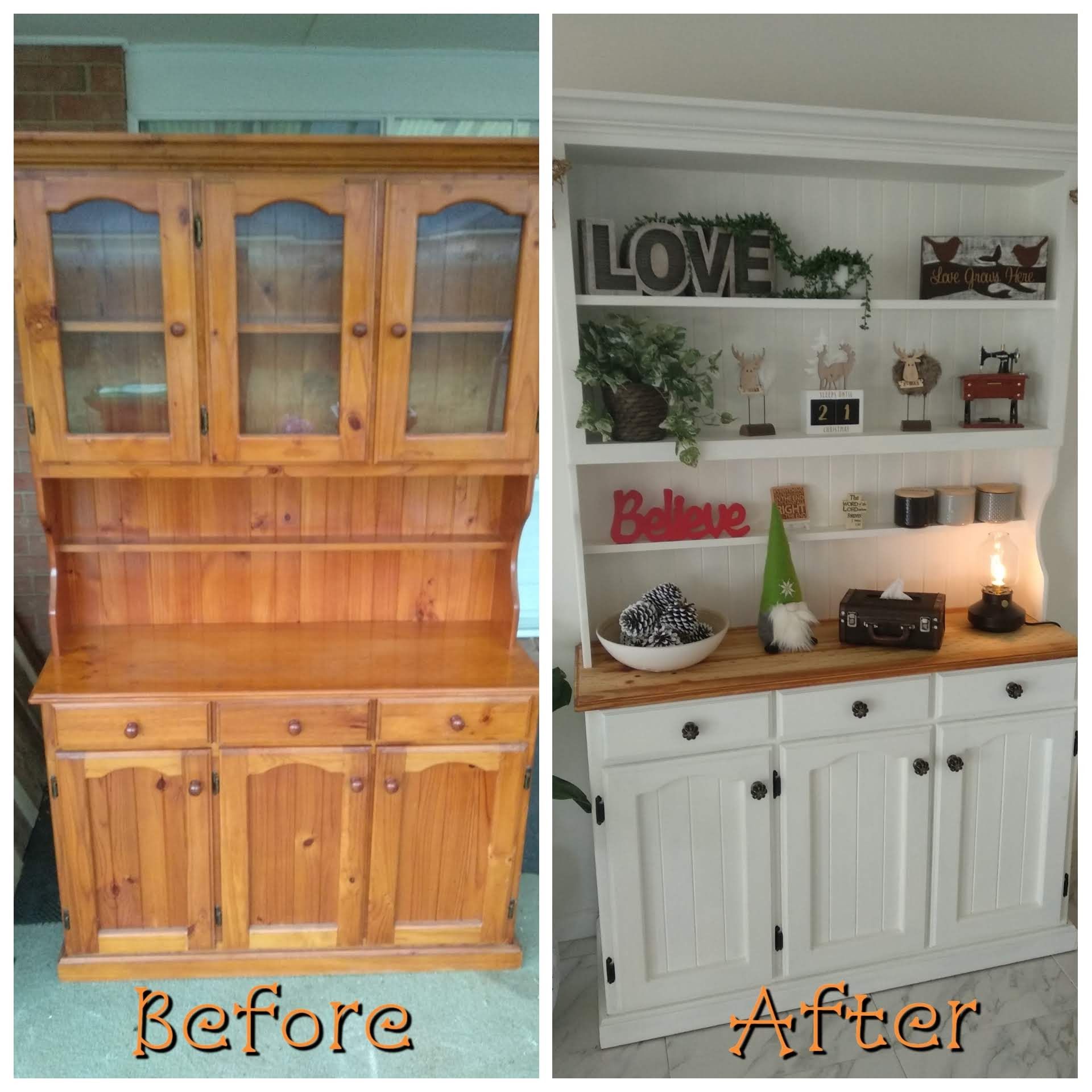 Repurposed buffet store and hutch