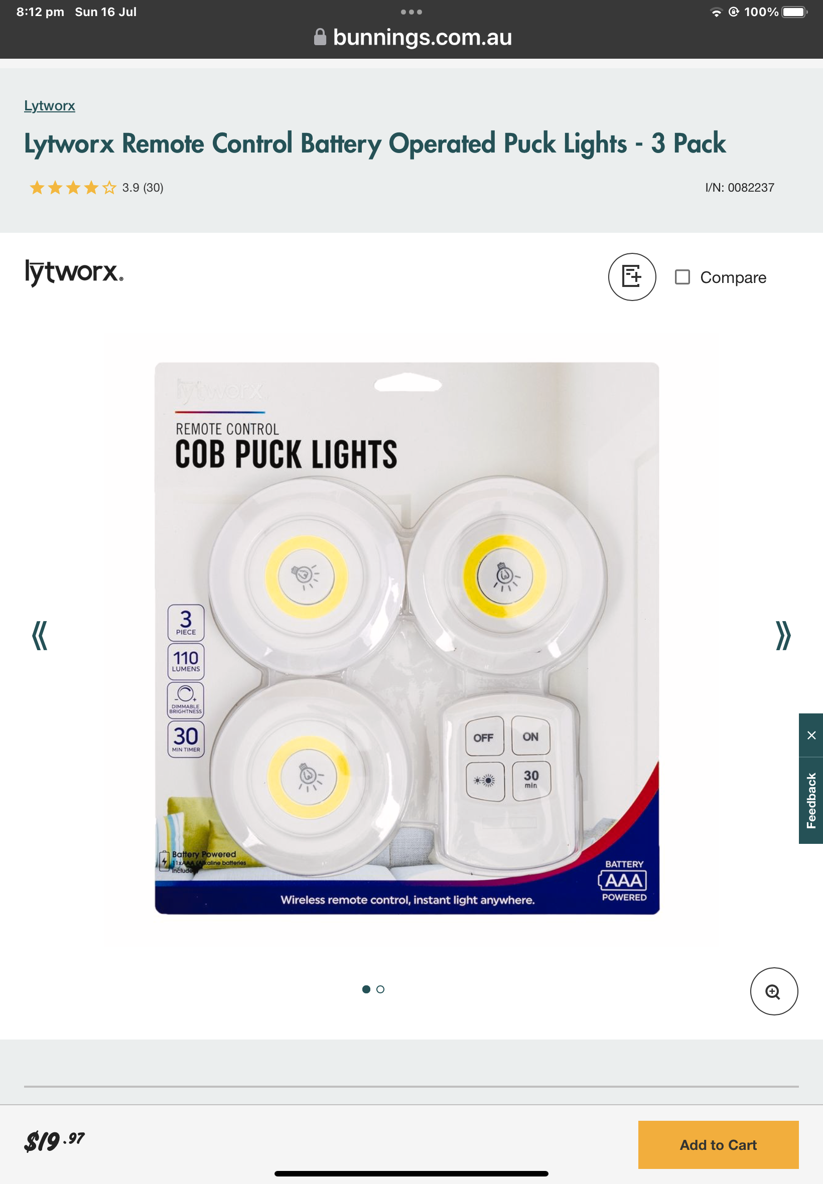 Led remote control on sale lights bunnings