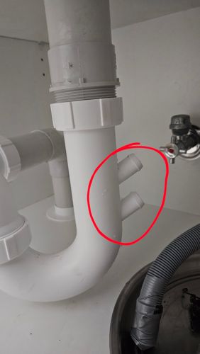 Washing machine shop plumbing connection