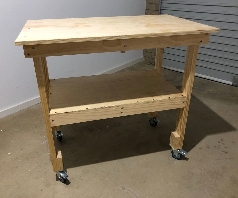 Compact mobile workbench on castors | Bunnings Workshop community