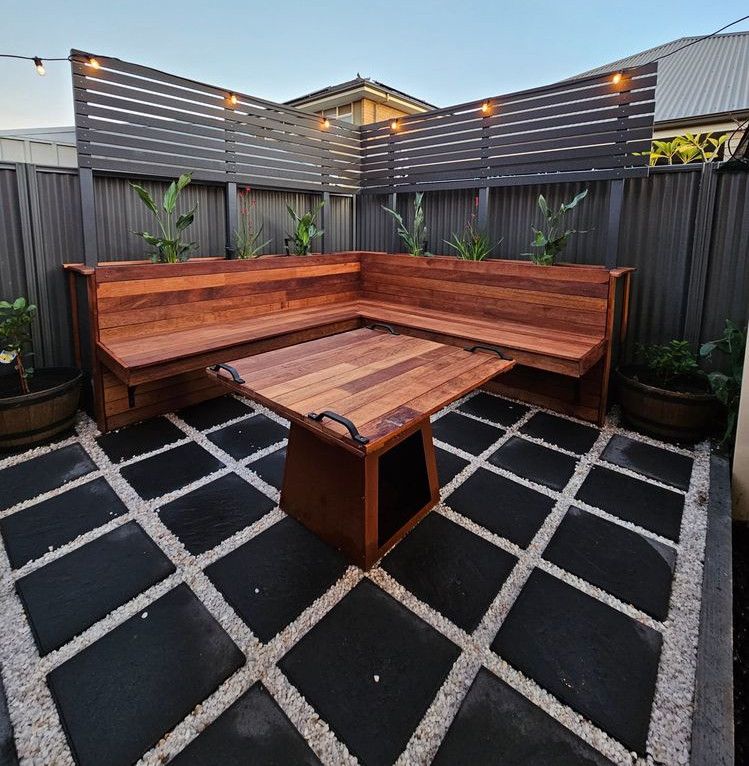 Outdoor entertaining area with fire pit | Bunnings Workshop community