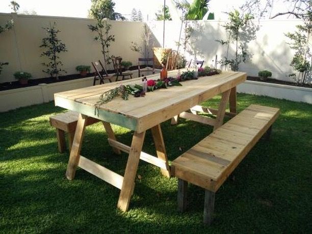 D.I.Y. table made from four pallets | Bunnings Workshop community