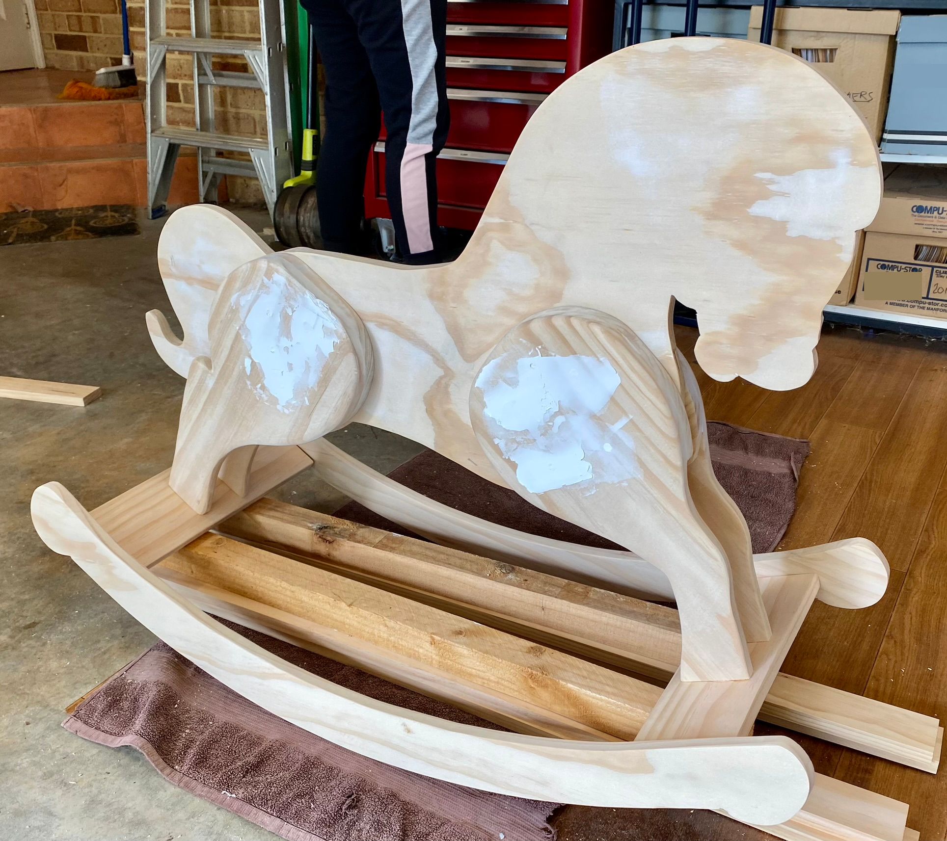 Plywood rocking horse fashion plans