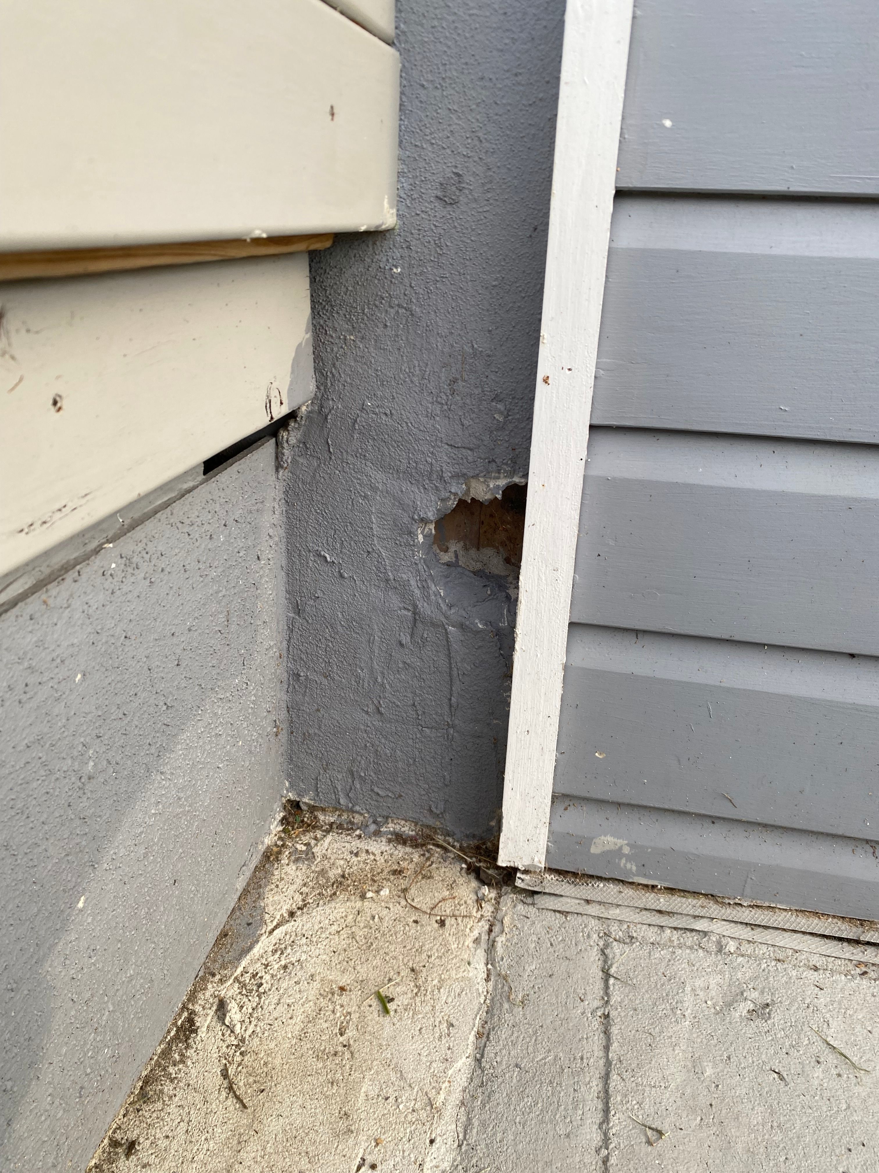 How to repair hole on exterior concrete ... | Bunnings Workshop community