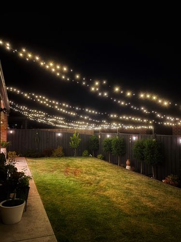 Zig zag shop patio lights