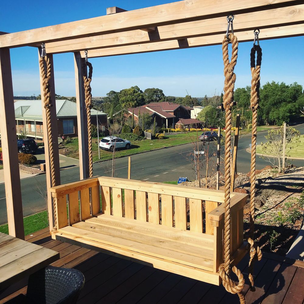 Outdoor swing on sale chair bunnings