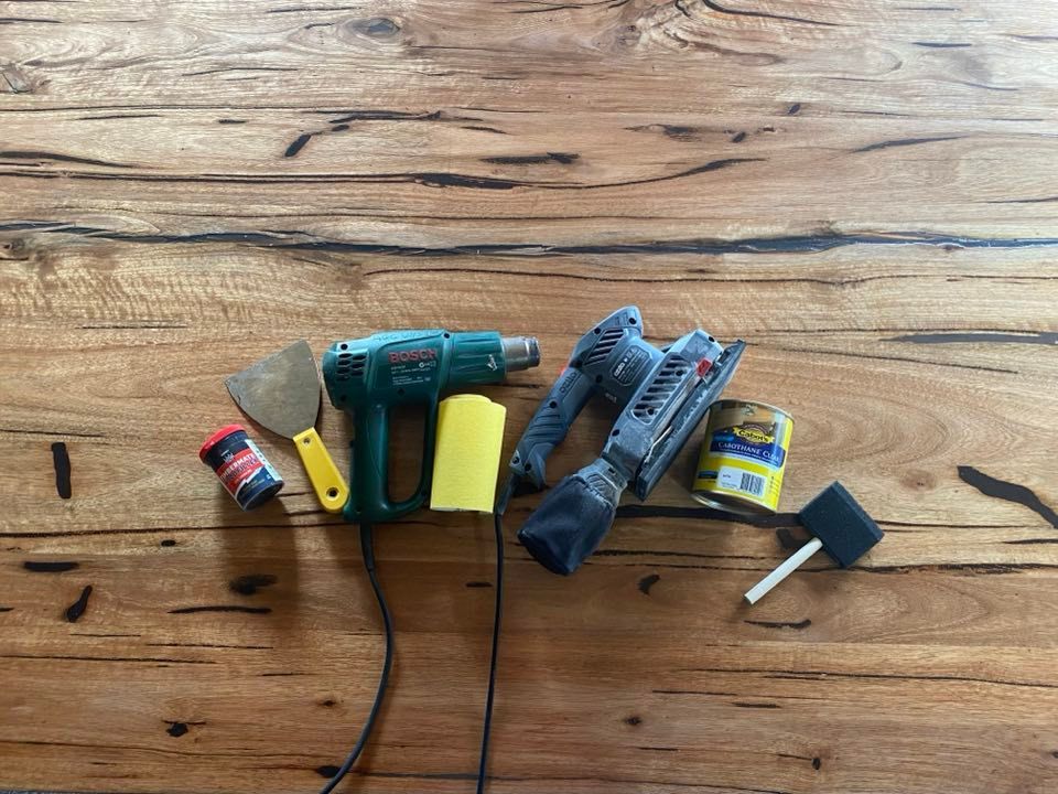 Some of the tools I used for Marri wood repair