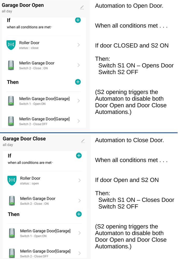 Open / Close Automations