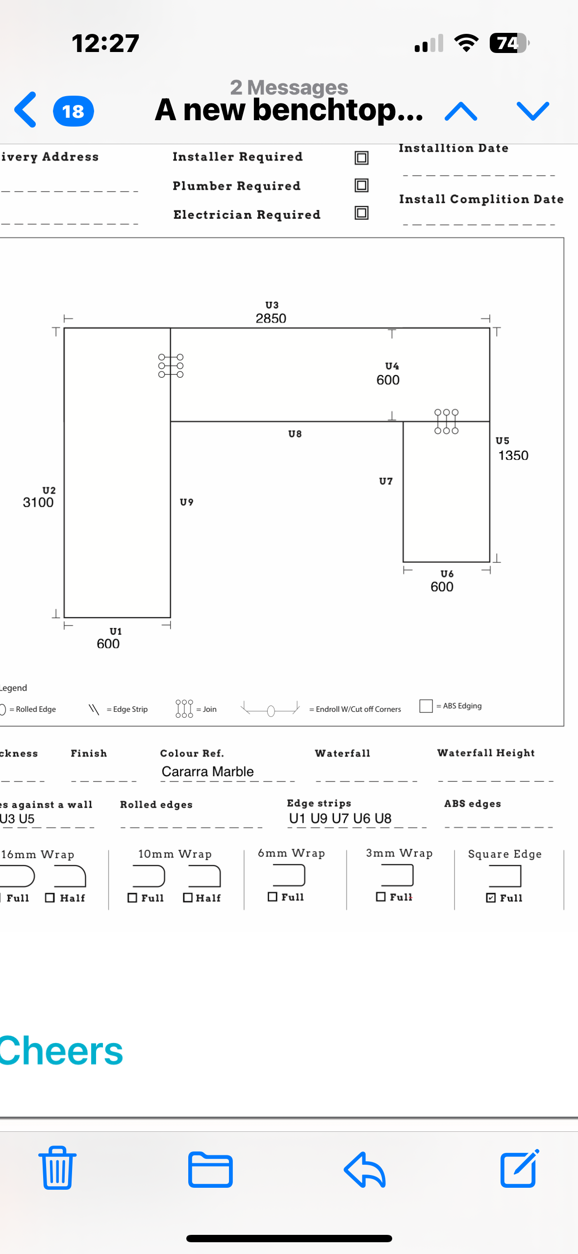 Can I order a custom benchtop from Bunni... | Bunnings Workshop community