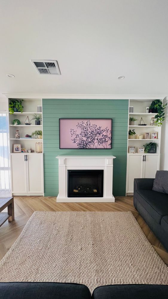 Fireplace feature wall